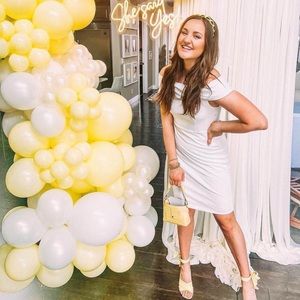 Calvin Klein White Bridal Shower Dress Size 8